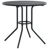 vidaXL Terrastafel rond &Oslash;80x72,5 cm gepoedercoat staal antracietkleur