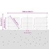 vidaXL Afrasteringspaal Zilver 25 x 0,5 m (50 mm gaas) Staal