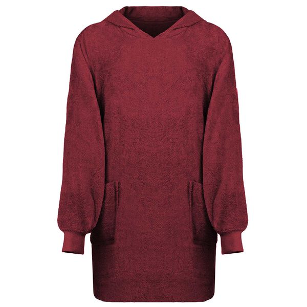 vidaXL Deken hoodie KINN Rood L Katoen