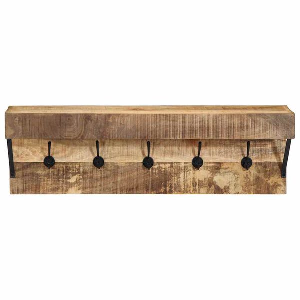 vidaXL Kapstok met plank Bruin 73 x 19 x 23 cm Massief mangohout