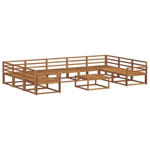 vidaXL Buiten bankenset 10 pcs Naturel Massief Acaciahout