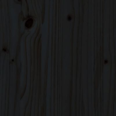 vidaXL Kinderhoogslaper met glijbaan grenenhout zwart 90x200 cm