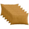 vidaXL Kussensloop 6 pcs ALMELO Geel 50 x 80 cm corduroy