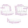 vidaXL Modulaire buitensofa eenheden 3 Stuk Natuurlijk en Beige