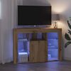 vidaXL Hoek LED TV Kast Artisan Eiken 100x40x68cm Bewerkt hout