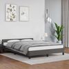 vidaXL Bedframe met hoofdeinde zonder matras 140x190 cm grijs