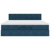 vidaXL Ottoman bed met matras 160x200cm fluweel donkerblauw