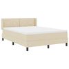 vidaXL Boxspringbed met matras Cr&egrave;me 200 x 160 cm Polyester