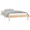 vidaXL Bedframe LED massief hout 90x190 cm