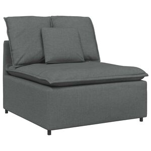 vidaXL Modulaire bank middenmodule met kussens 100 cm donkergrijs