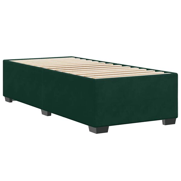 vidaXL Bedframe zonder matras 90x200 cm fluweel donkergroen