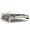 vidaXL Bedframe met hoofdbord metaal wit 193x203 cm