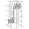 vidaXL Gabion Kraan 4 st Zilver 25 x 25 x 50 cm Gegalvaniseerd staal