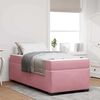 vidaXL Bedframe met matras Roze 90 x 200 cm Stof