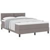 vidaXL Boxspringbed met matras met hoofdeinde Taupe 140 x 200 cm Stof