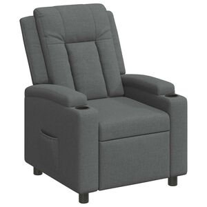 vidaXL Ligstoel Donkergrijs 75 x 95 x 100 cm Stof