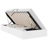vidaXL Ottoman Bedframe met opslag Puur Wit 100 x 200 cm Nep Leer