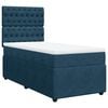 vidaXL Boxspring met matras fluweel donkerblauw 90x190 cm