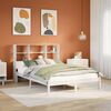 vidaXL Bed met boekenkast zonder matras grenenhout wit 120x190 cm
