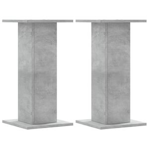 vidaXL Speakerstandaards 2 st 30x30x60 cm bewerkt hout betongrijs