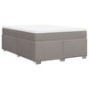 vidaXL Boxspring met matras stof taupe 140x190 cm