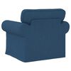 vidaXL Bank Blauw 215 x 82 x 80 cm Stof