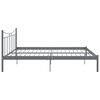 vidaXL Bedframe metaal grijs 180x200 cm