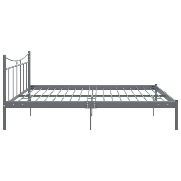 vidaXL Bedframe metaal grijs 180x200 cm