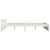 vidaXL Bedframe massief hout wit 140x190 cm