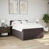 vidaXL Boxspring met matras stof donkerbruin 160x200 cm