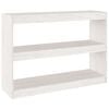 vidaXL Boekenkast/kamerscherm 100x30x71,5 cm grenenhout wit
