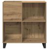 vidaXL Platenkast artisanaal eikenkleurig 85 x 38 x 89 cm Bewerkt hout