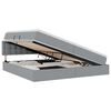 vidaXL Opbergbed met matras Lichtgrijs 200 x 200 cm Bewerkt hout