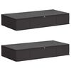 vidaXL Opbergdoos met transparant bovenraam 2 pcs Antracietkleurig