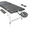 vidaXL Massagetafel met 2 zones 186x68 cm aluminium frame antraciet