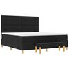 vidaXL Boxspring bed met matras met hoofdeinde Zwart 180 x 200 cm Stof