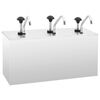 vidaXL Sausdispenser 3x3,5 L roestvrij staal