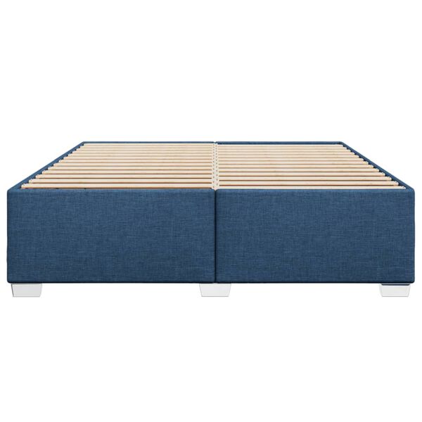 vidaXL Bedframe zonder matras stof blauw 200x200 cm