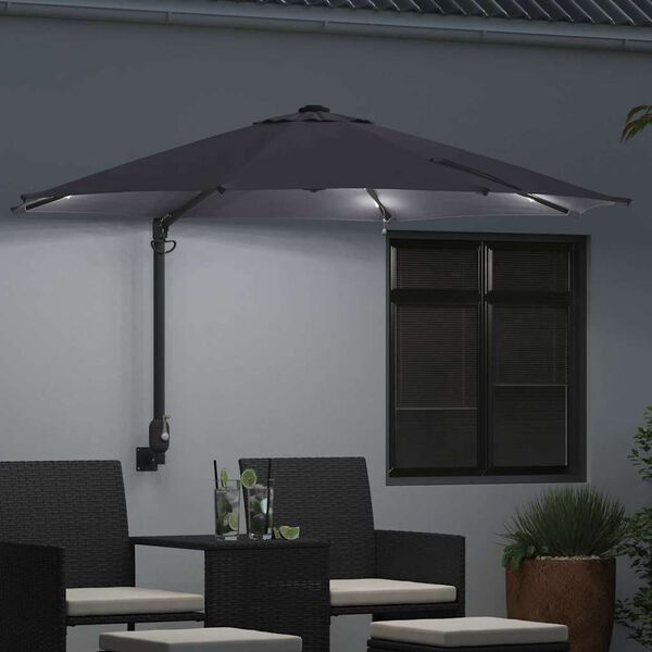 vidaXL Tuinparasol Antraciet en Zwart 248 x 248 x 148 cm