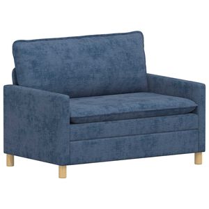 vidaXL Bank Blauw 126 x 81 x 87,5 cm Polyester