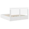 vidaXL Bedframe met hoofdeinde met lade Wit 200 x 200 cm Bewerkt hout