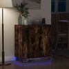 vidaXL LED Sideboard Gerookt eiken 71 x 34,5 x 75 cm Bewerkt hout