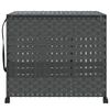 vidaXL Wasmand op wielen 66x35x60 cm rattan grijs
