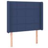 vidaXL Boxspring met matras en LED stof blauw 100x200 cm