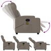 vidaXL Massagestoel Taupe Stof