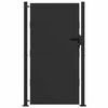 vidaXL Tuinpoort met slot Zwart 110 x 180 cm Gepoedercoat staal