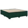 vidaXL Boxspring met matras fluweel donkergroen 180x200 cm