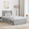 vidaXL Bedframe met hoofdeinde Grijs Sonoma 90 x 190 cm Bewerkt hout