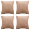 vidaXL Kussenhoezen 4 st 40x40 cm stof beige