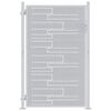 vidaXL Tuinpoort 85 x 144 cm Roestvrij staal zilver Vergrendelbaar